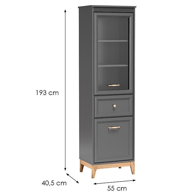Vitrin Terra Ta6 Gyémántszürke