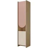 Regál Lexi 4l Cremona/Macadamia/Rózsaszín