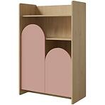 Regál Lexi 8 Cremona/Macadamia/Rózsaszín