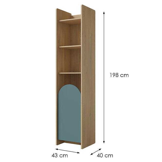 Regál Lexi 3lcremona/Macadamia/Tengeri