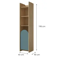 Regál Lexi 3p Cremona/Macadamia/Tengeri