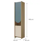 Regál Lexi 4p Cremona/Macadamia/Tengeri