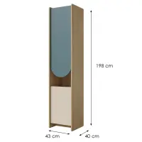 Regál Lexi 4p Cremona/Macadamia/Tengeri
