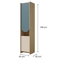 Regál Lexi 4p Cremona/Macadamia/Tengeri
