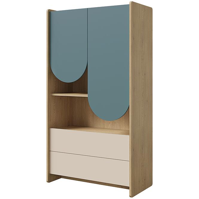 Regál Lexi 6 Cremona/Macadamia/Tengeri