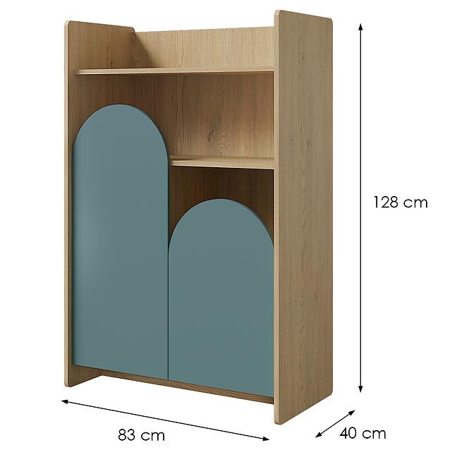 Regál Lexi 8 Cremona/Macadamia/Tengeri