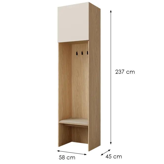 Regál Soreno 58 Tavaszi tölgy/Macadamia