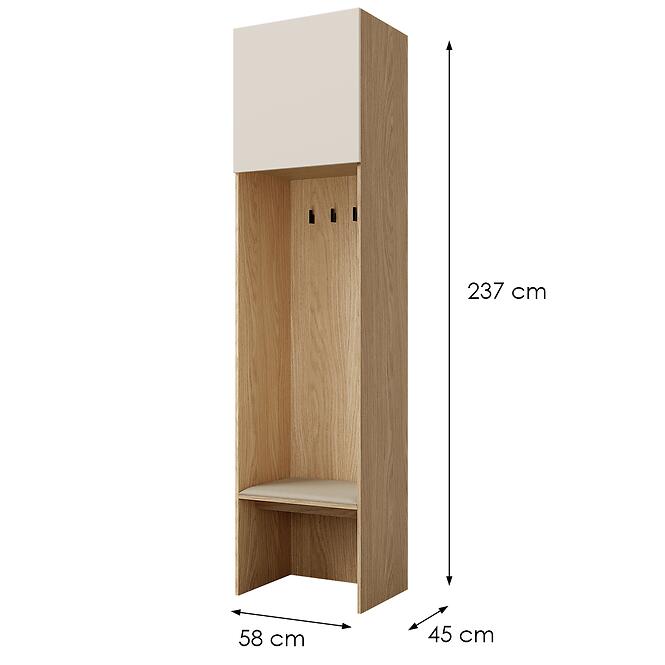 Regál Soreno 58 Tavaszi tölgy/Macadamia