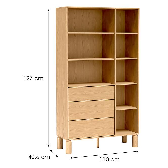 Regál Sanden S8  Bookmatch,2