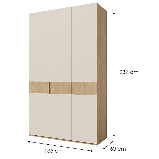 Szekrény Soreno 135 Tavaszi tölgy/Macadamia,2