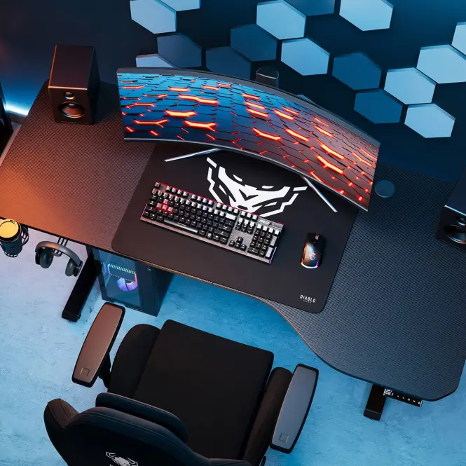 Íróasztal Diablo X-Tensio 1600 Fekete