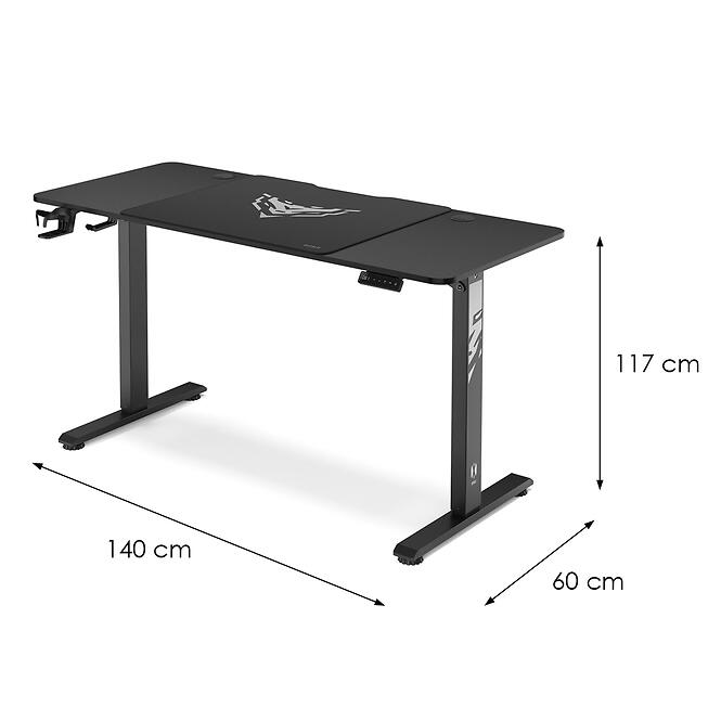 Íróasztal Diablo X-Tensio 1400 Fekete