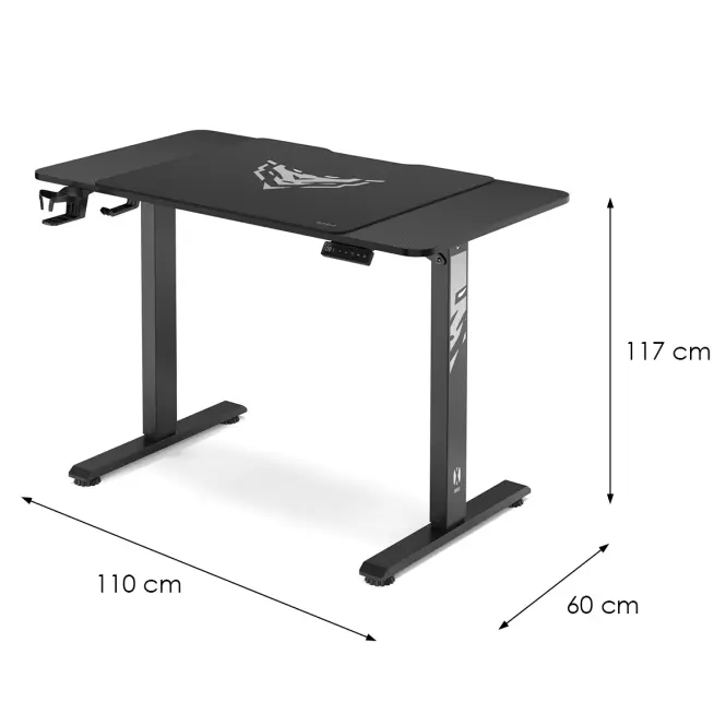Íróasztal Diablo X-Tensio 1100 Fekete