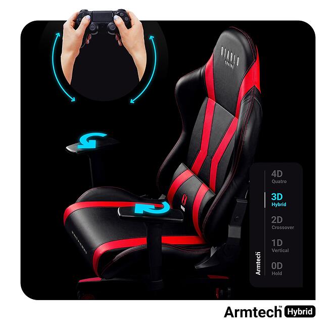 Irodai Gaming Szék Diablo X-Horn S Fekete És Piros