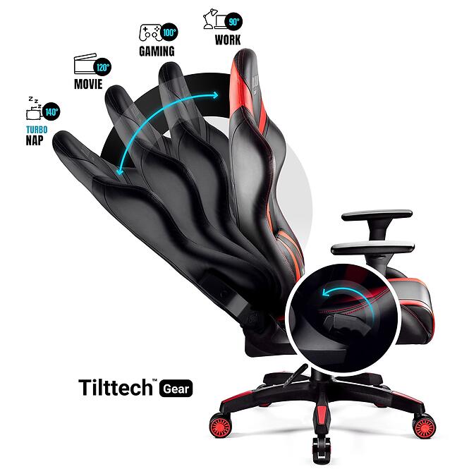Irodai Gaming Szék Diablo X-Horn S Fekete És Piros