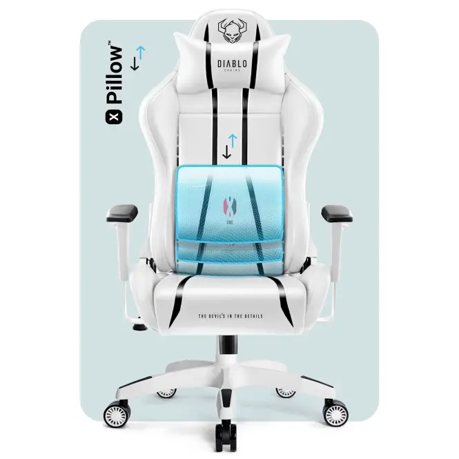 Irodai Gaming Szék Diablo X-One S Fehér-Fekete,9