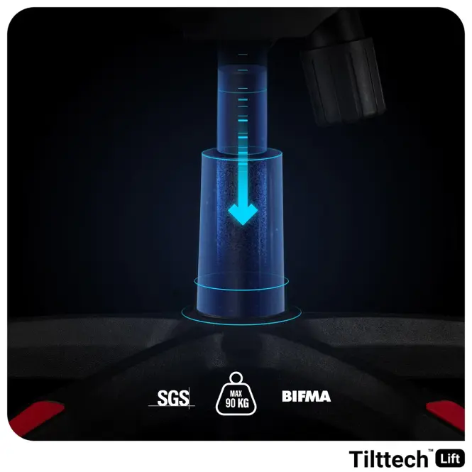 Irodai Gaming Szék Diablo X-One S Fekete És Piros,11