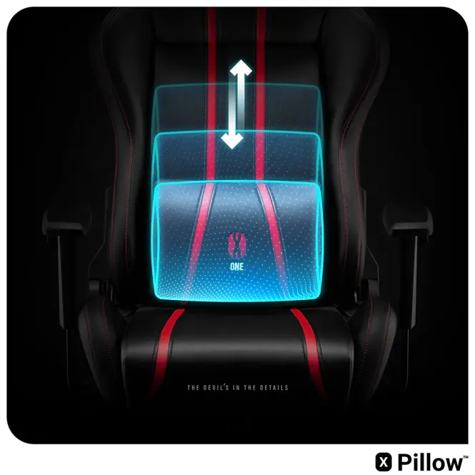 Irodai Gaming Szék Diablo X-One S Fekete És Piros,9