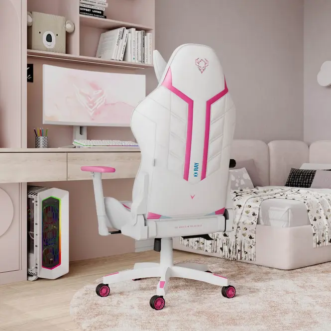 Irodai Gaming Szék Diablo X-Ray S Fehér-Rózsaszín,16