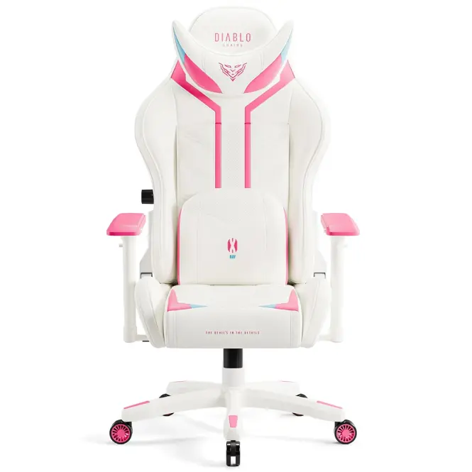 Irodai Gaming Szék Diablo X-Ray S Fehér-Rózsaszín