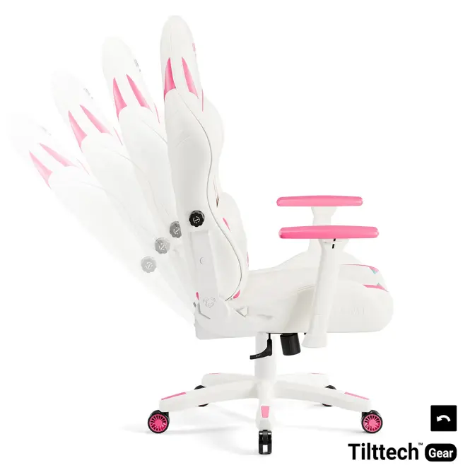 Irodai Gaming Szék Diablo X-Ray S Fehér-Rózsaszín