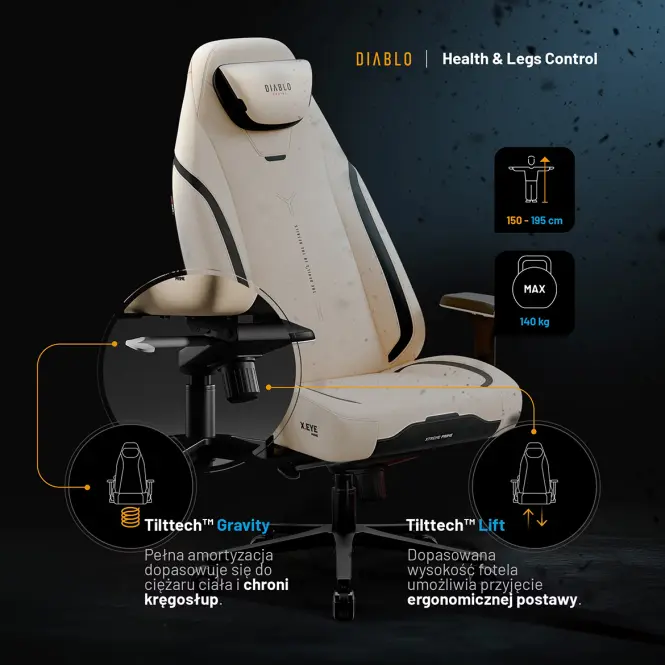 Irodai Gaming Szék Diablo X.Eye Prime Normal Desert Storm,9