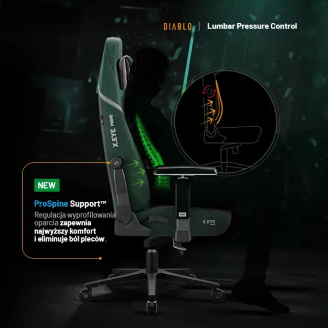 Irodai Gaming Szék Diablo X.Eye Prime Normal Forest Green,14