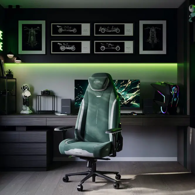 Irodai Gaming Szék Diablo X.Eye Prime Normal Forest Green,19