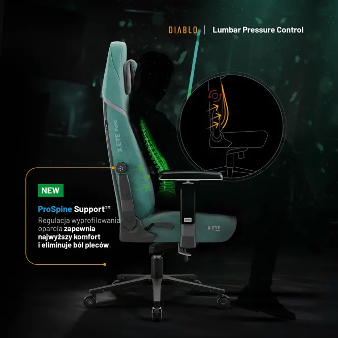 Irodai Gaming Szék Diablo X.Eye Prime Normal Mystic Mint,14