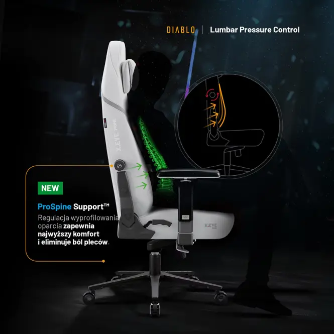 Irodai Gaming Szék Diablo X.Eye Prime Ghosted White