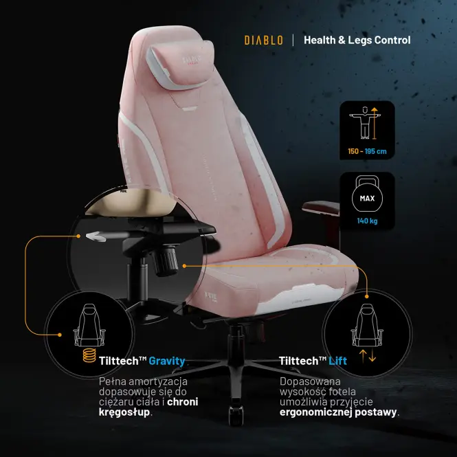 Irodai Gaming Szék Diablo X.Eye Prime Akira Pink