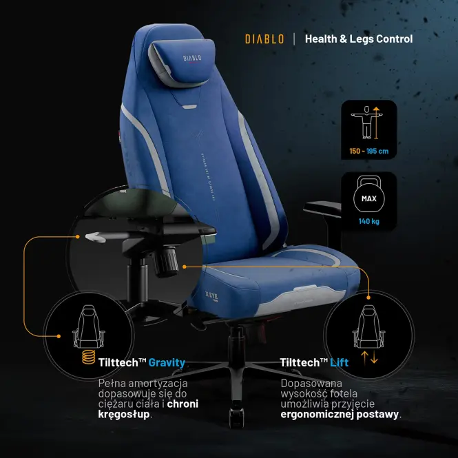 Irodai Gaming Szék Diablo X.Eye Prime Meta Ocean,12