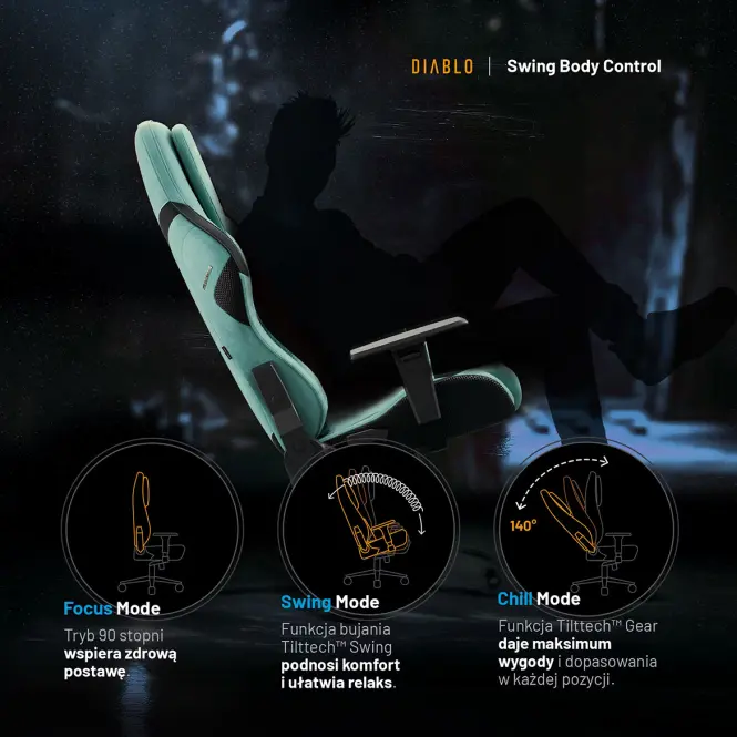 Irodai Gaming Szék Diablo X.One Prime Normal Mystic Mint,10
