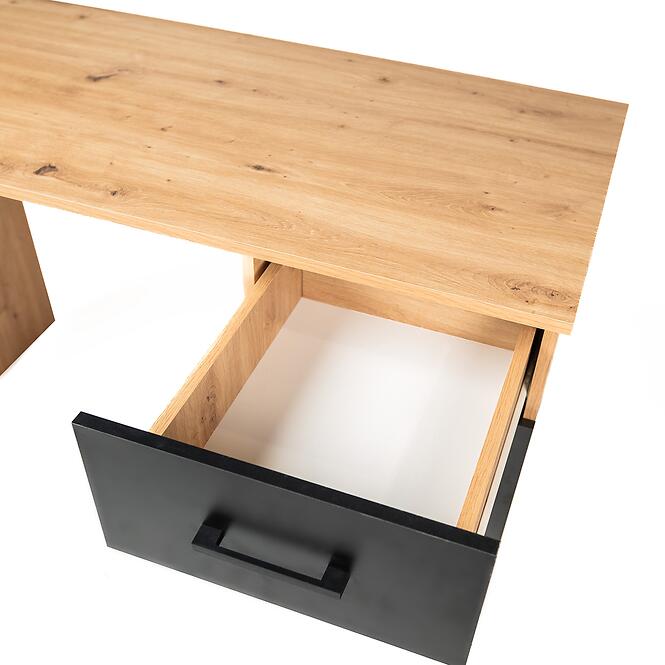 Íróasztal Rico Tölgy Artisan/Fekete