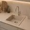 Gránit mosogató Lot bézs 48x39 + szifon,2