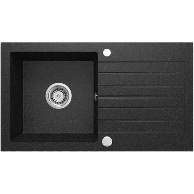 Gránit mosogató Pico 2 fekete 7760x440