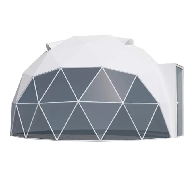 Kupola sátor FI 5M - 20 m2 üvegajtók