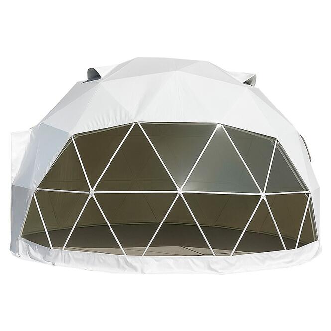 Kupola sátor FI 6M - 28 m2 üvegajtók
