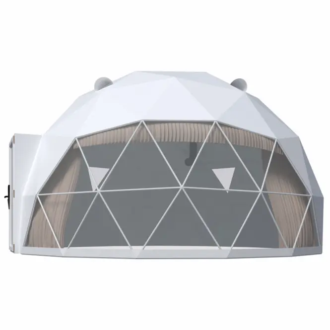 Kupola sátor FI 6M - 28 m2 üvegajtók,2