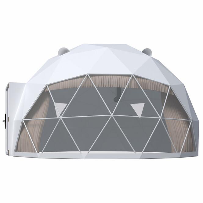 Kupola sátor FI 6M - 28 m2 üvegajtók,2