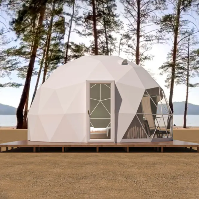 Kupola sátor FI 6M - 28 m2 üvegajtók,6