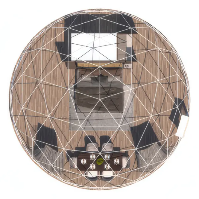 Kupola sátor FI 8M - 50 m2 üvegajtók,3