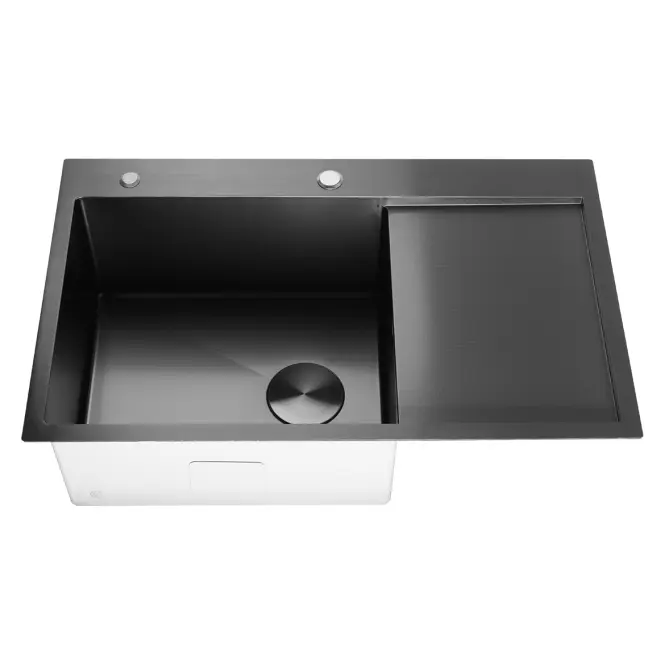 Mosogató Kongo jobb 780x480x230 PVD BLACK  NANO,2