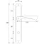 Ajtókilincs Donna 2 WC90 fekete,2