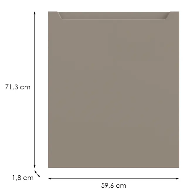 Konyhafront D100n Q2 K204 Capuccino Matt Gri