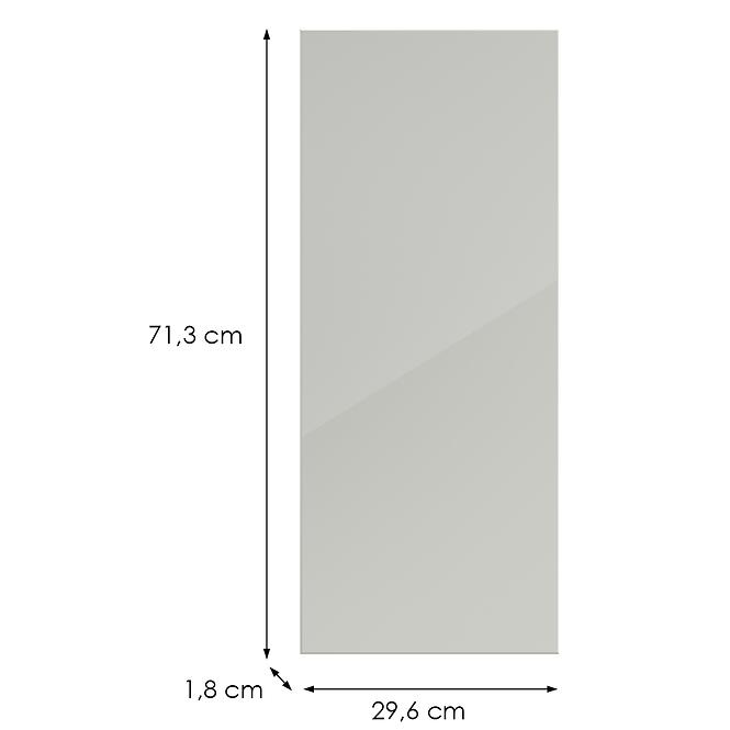 Konyhafront D30(L/P) L9 K900 Bianco Hg Griii