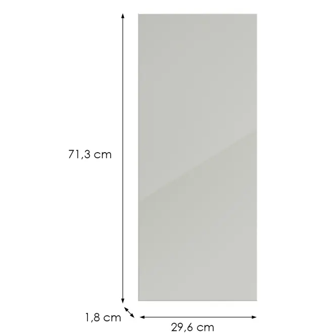Konyhafront D30(L/P) L9 K900 Bianco Hg Griii,2