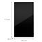 Konyhafront D40(L/P) L9 K165 Fekete Hg Griii,2