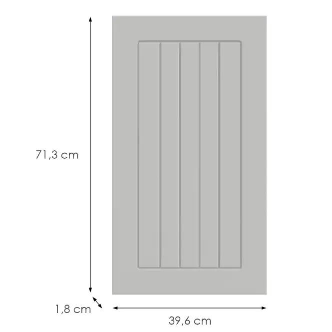 Konyhafront D40(L/P)  H5 K252 Fehér Gr I,2
