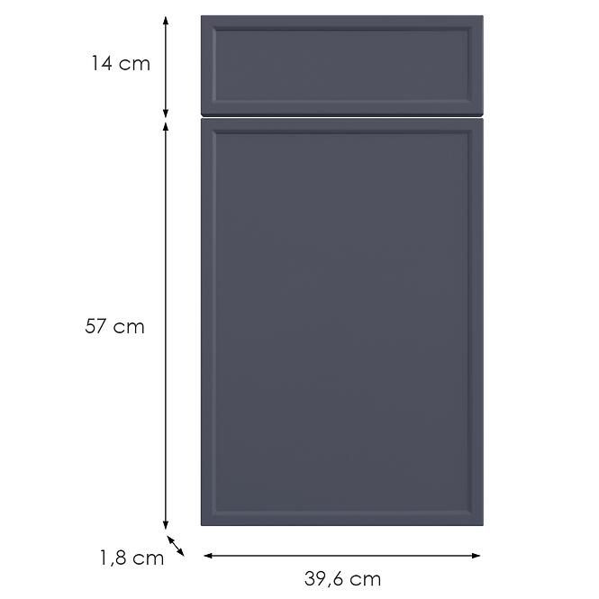 Konyhafront D40s1(L/P) O6 K273 Gránát Gri